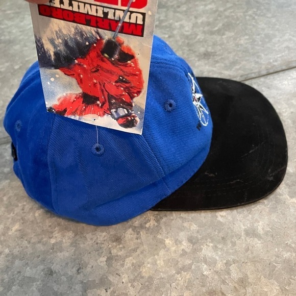 NWT Vintage Marlboro Hat Cap Strap Back Unlimited Gear Compass Cigarette 90s - Picture 7 of 13
